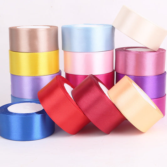 PTA8 SATIN Pita Satin Roll Motif  Setangan Satin dan Transparan Modern Pita Kado 4cm/Pita Dekorasi Buket