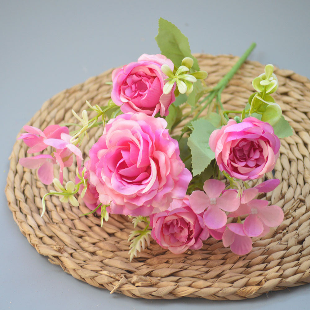 Bouquet bunga P124 PEONGEA Peony Artifisial Dekorasi Hiasan Seserahan Buket Palsu