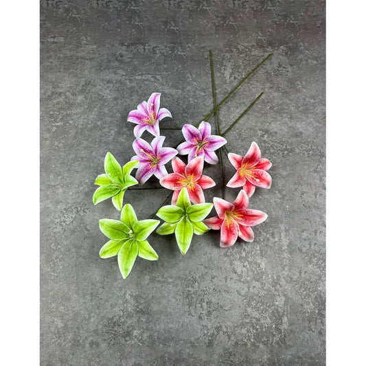 C87 HETTY (x3) Bunga Lily Flower tape 65CM ARTIFICIAL BUNGA DEKORASI HIAS RUANGAN RUMAH KANTOR STUDIO