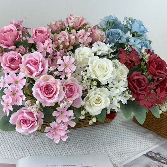 Bouquet bunga BKT 1018 AILUN 7Cbg Bunga Mawar Artifisial Dekorasi Hiasan Seserahan Buket Palsu