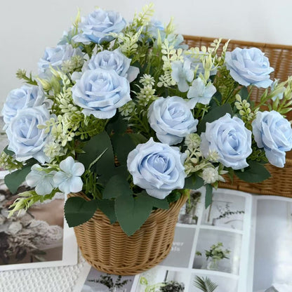 Bouquet bunga BKT 1016 FEN 7Cbg Bunga Mawar Artifisial Dekorasi Hiasan Seserahan Buket Palsu
