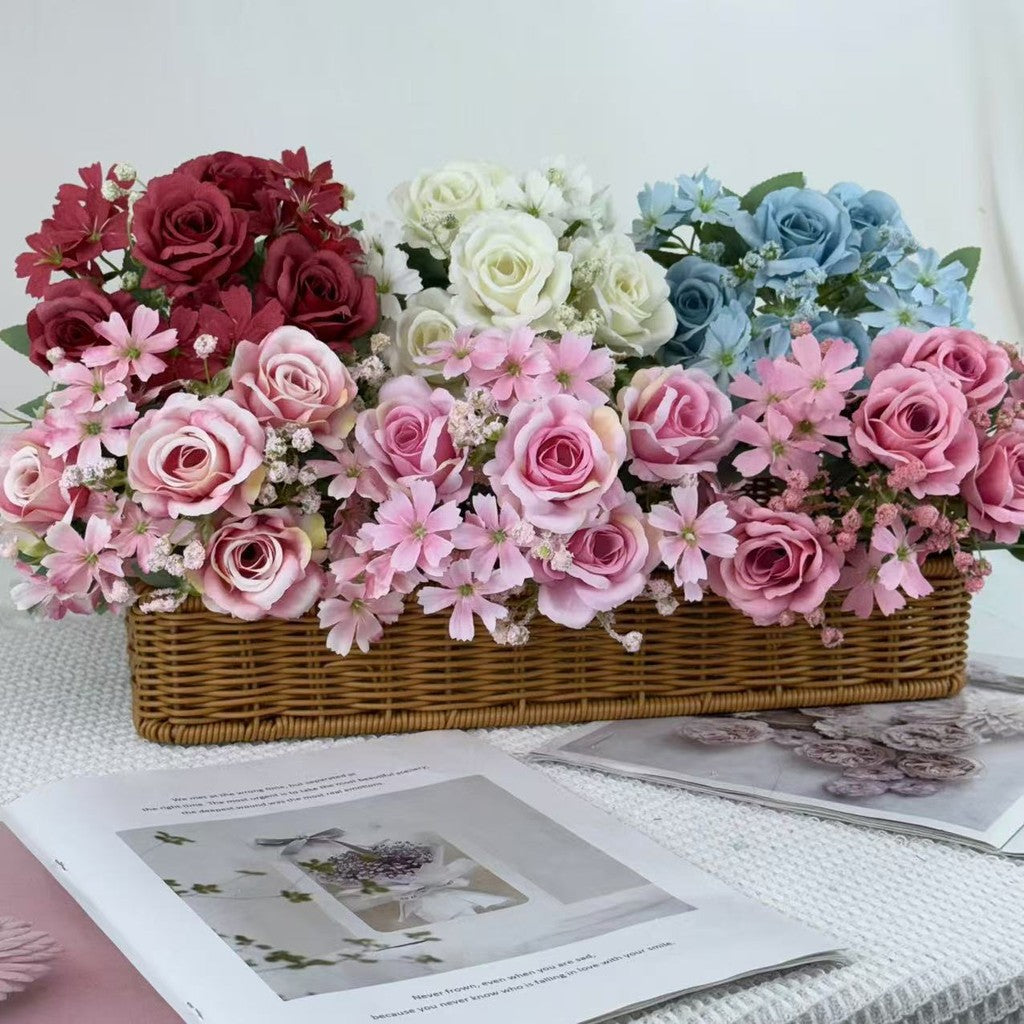 Bouquet bunga BKT 1018 AILUN 7Cbg Bunga Mawar Artifisial Dekorasi Hiasan Seserahan Buket Palsu