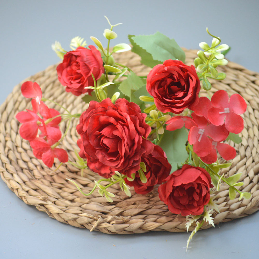 Bouquet bunga P124 PEONGEA Peony Artifisial Dekorasi Hiasan Seserahan Buket Palsu