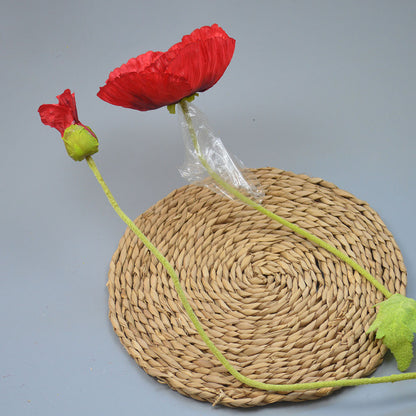 C22 BIGPOPP BUNGA POPPY 105CM ARTIFICIAL BUAH DEKORASI HIAS RUANGAN RUMAH KANTOR STUDIO