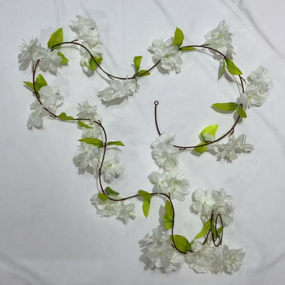 RBC05 17HD / 16Daun Sakura Cherry Blossom 2.1M Bunga Hias Rambat Plastik Dekorasi Dinding Rumah Acara Pernikahan Artificial