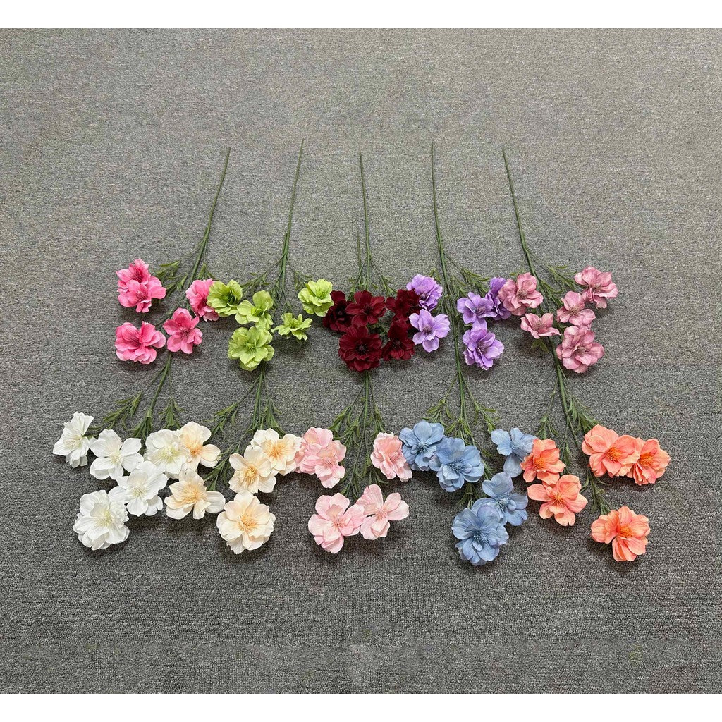 C89 5EMON (x5) Bunga ANEMONE Kain Sutra 80CM ARTIFICIAL BUNGA DEKORASI HIAS RUANGAN RUMAH KANTOR STUDIO