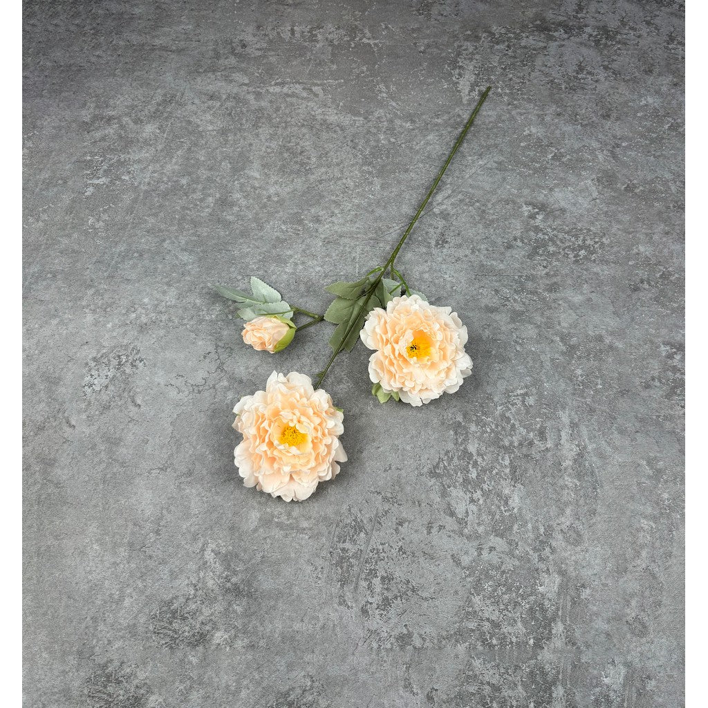 C63 OLIVIA (x3) Bunga Peony Kain Sutra 65CM ARTIFICIAL BUNGA DEKORASI HIAS RUANGAN RUMAH KANTOR STUDIO