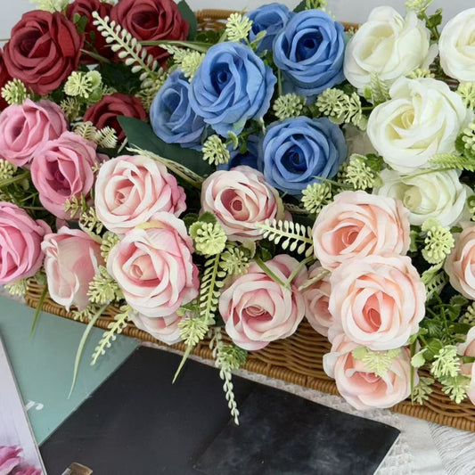 Bouquet bunga BKT 1029 RICH (x6) 6Cbg Bunga Mawar Artifisial Dekorasi Hiasan Seserahan Buket Palsu