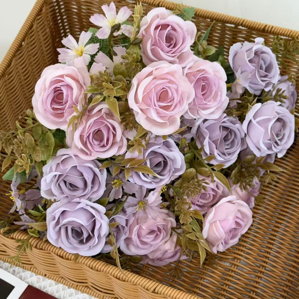 Bouquet bunga BKT 1031 WAWA (x6) 7Cbg Bunga Mawar Artifisial Dekorasi Hiasan Seserahan Buket Palsu