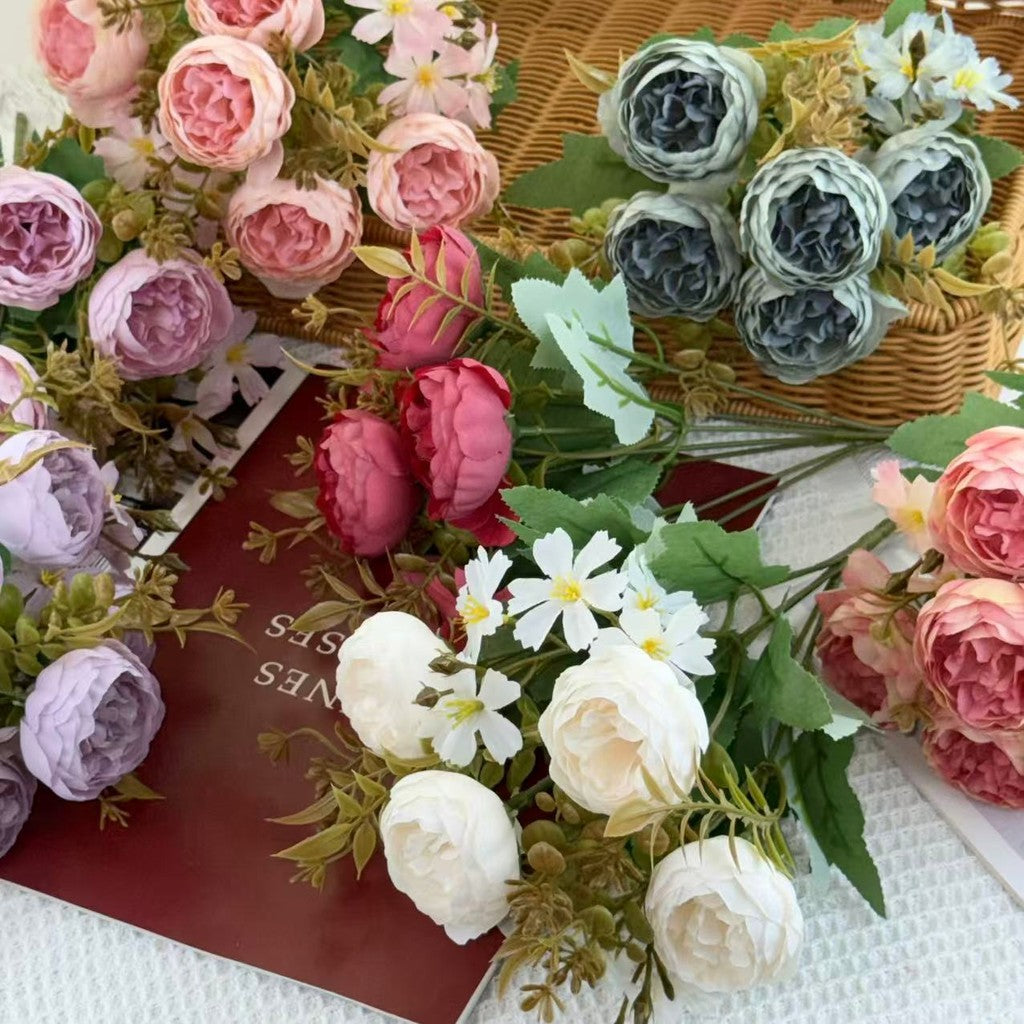 Bouquet bunga BKT 1030 PEGUGU (x5) 7Cbg Bunga Peony Artifisial Dekorasi Hiasan Seserahan Buket Palsu