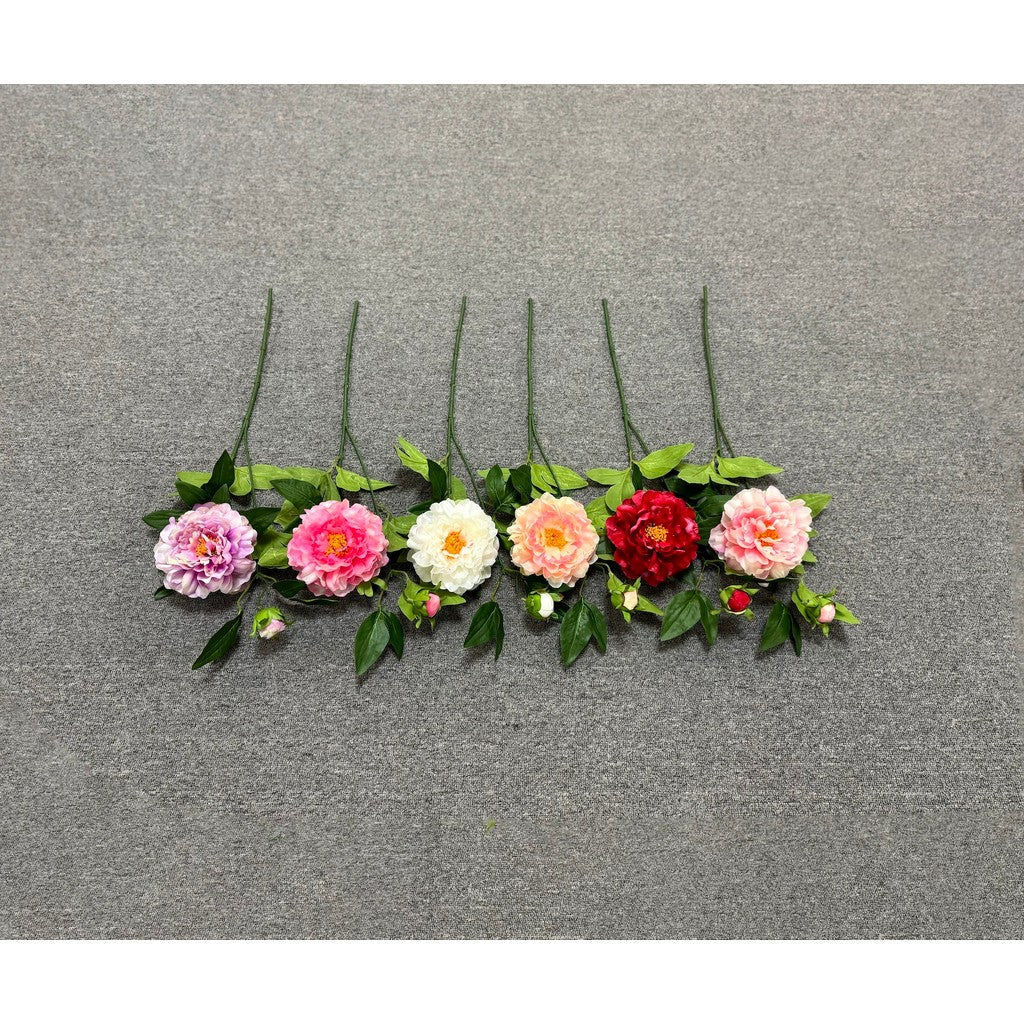C59 ONI - ONI (x2) Bunga Peony Kain Sutra 68CM ARTIFICIAL BUNGA DEKORASI HIAS RUANGAN RUMAH KANTOR STUDIO