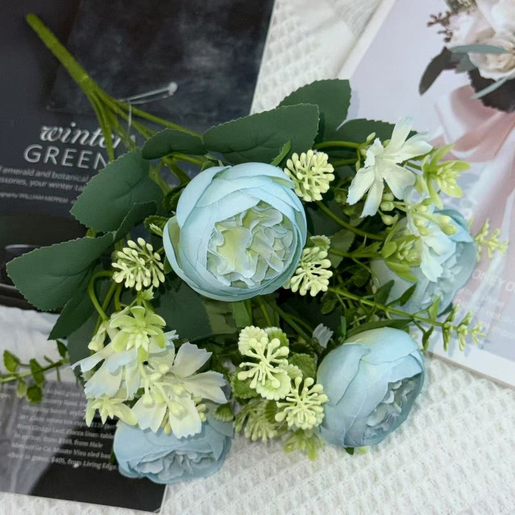 Bouquet bunga BKT 1027 XIYA 7Cbg Bunga ROSE Artifisial Dekorasi Hiasan Seserahan Buket Palsu