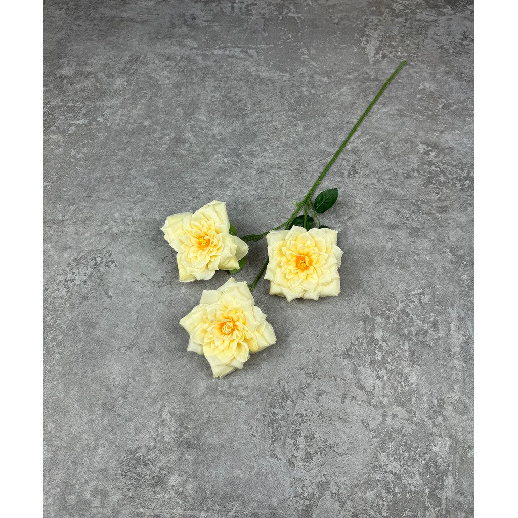 C60 TIGA (x3) Bunga Mawar Kain Sutra 62CM ARTIFICIAL BUNGA DEKORASI HIAS RUANGAN RUMAH KANTOR STUDIO