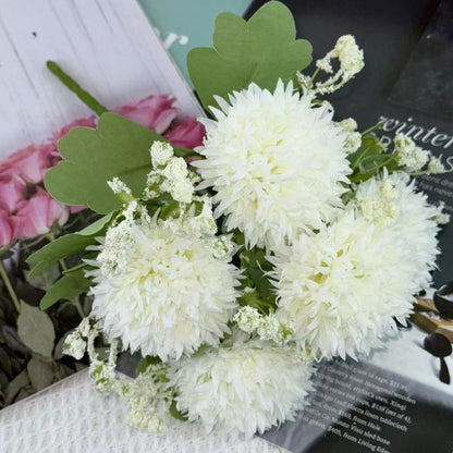 Bouquet bunga BKT 1028 TOU (x5) 5Cbg Bunga POMPOM Artifisial Dekorasi Hiasan Seserahan Buket Palsu