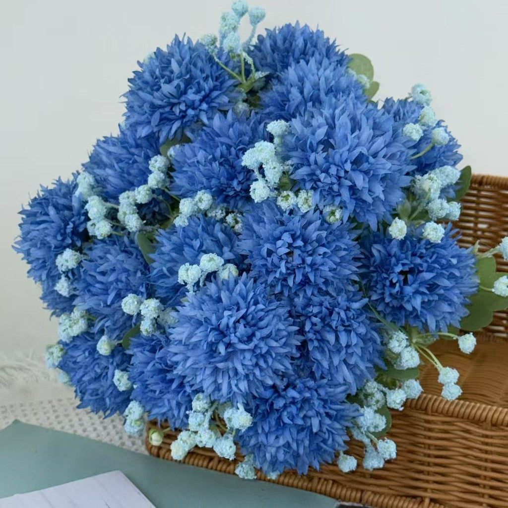 Bouquet bunga BKT 1028 TOU (x5) 5Cbg Bunga POMPOM Artifisial Dekorasi Hiasan Seserahan Buket Palsu