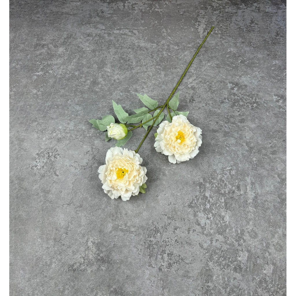 C63 OLIVIA (x3) Bunga Peony Kain Sutra 65CM ARTIFICIAL BUNGA DEKORASI HIAS RUANGAN RUMAH KANTOR STUDIO