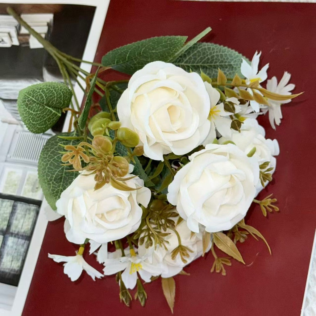 Bouquet bunga BKT 1031 WAWA (x6) 7Cbg Bunga Mawar Artifisial Dekorasi Hiasan Seserahan Buket Palsu