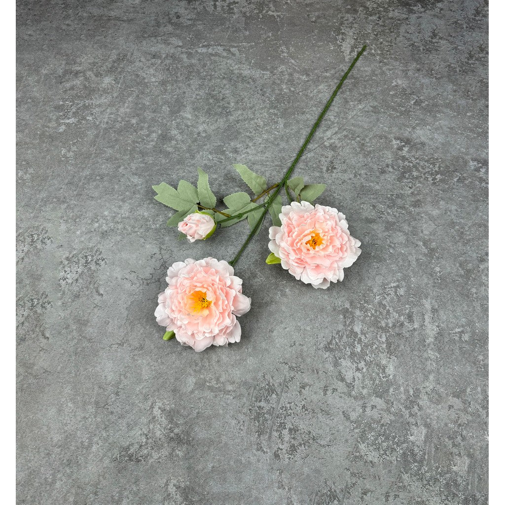 C63 OLIVIA (x3) Bunga Peony Kain Sutra 65CM ARTIFICIAL BUNGA DEKORASI HIAS RUANGAN RUMAH KANTOR STUDIO