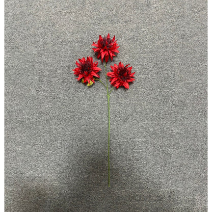 C11 (baru no daun) (x3) ANEMONE 68cm Artificial Bunga Mawar 3 Cabang 3 Kuntum Bunga Palsu Plastik Buatan Imitasi Hias Dekor Buket Bouquet Rumah Pesta/Bunga Hias