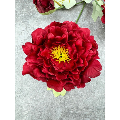C63 OLIVIA (x3) Bunga Peony Kain Sutra 65CM ARTIFICIAL BUNGA DEKORASI HIAS RUANGAN RUMAH KANTOR STUDIO