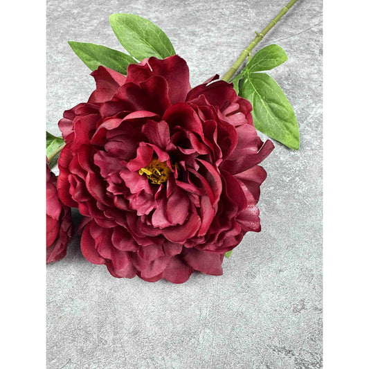 C76 OSDUA (x2) Bunga Peony Kain Sutra 75CM ARTIFICIAL BUNGA DEKORASI HIAS RUANGAN RUMAH KANTOR STUDIO