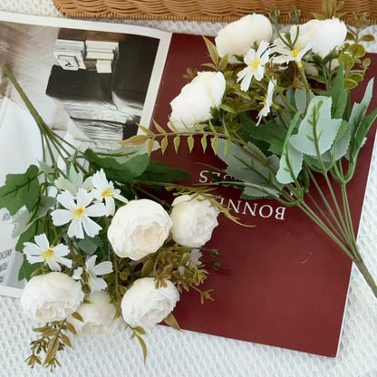 Bouquet bunga BKT 1030 PEGUGU (x5) 7Cbg Bunga Peony Artifisial Dekorasi Hiasan Seserahan Buket Palsu