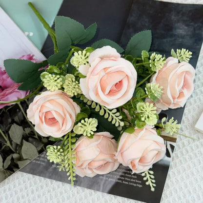 Bouquet bunga BKT 1029 RICH (x6) 6Cbg Bunga Mawar Artifisial Dekorasi Hiasan Seserahan Buket Palsu