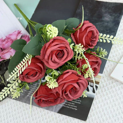 Bouquet bunga BKT 1029 RICH (x6) 6Cbg Bunga Mawar Artifisial Dekorasi Hiasan Seserahan Buket Palsu