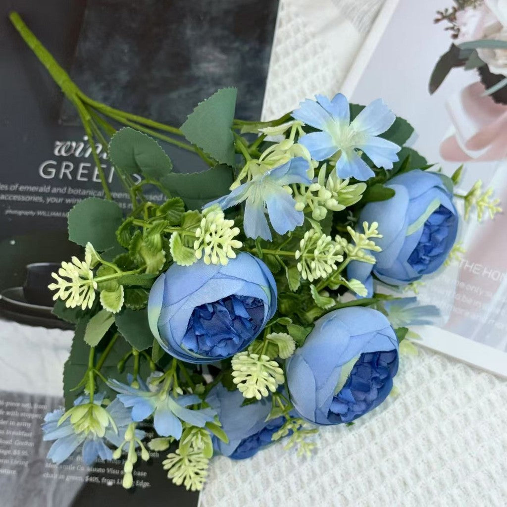 Bouquet bunga BKT 1027 XIYA 7Cbg Bunga ROSE Artifisial Dekorasi Hiasan Seserahan Buket Palsu