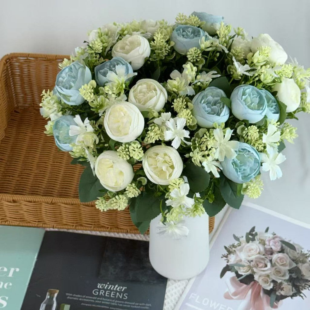 Bouquet bunga BKT 1027 XIYA 7Cbg Bunga ROSE Artifisial Dekorasi Hiasan Seserahan Buket Palsu