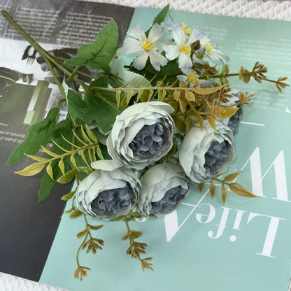 Bouquet bunga BKT 1030 PEGUGU (x5) 7Cbg Bunga Peony Artifisial Dekorasi Hiasan Seserahan Buket Palsu