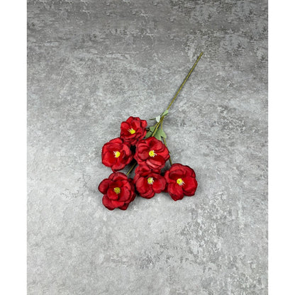 C61 QING (x6) Bunga Mawar Kain Sutra 60CM ARTIFICIAL BUNGA DEKORASI HIAS RUANGAN RUMAH KANTOR STUDIO