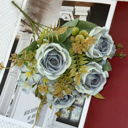 Bouquet bunga BKT 1031 WAWA (x6) 7Cbg Bunga Mawar Artifisial Dekorasi Hiasan Seserahan Buket Palsu