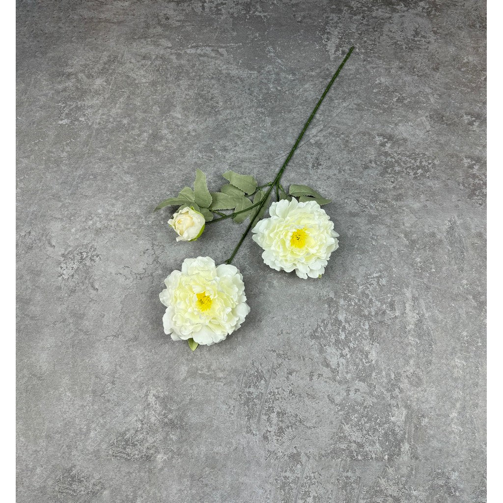 C63 OLIVIA (x3) Bunga Peony Kain Sutra 65CM ARTIFICIAL BUNGA DEKORASI HIAS RUANGAN RUMAH KANTOR STUDIO