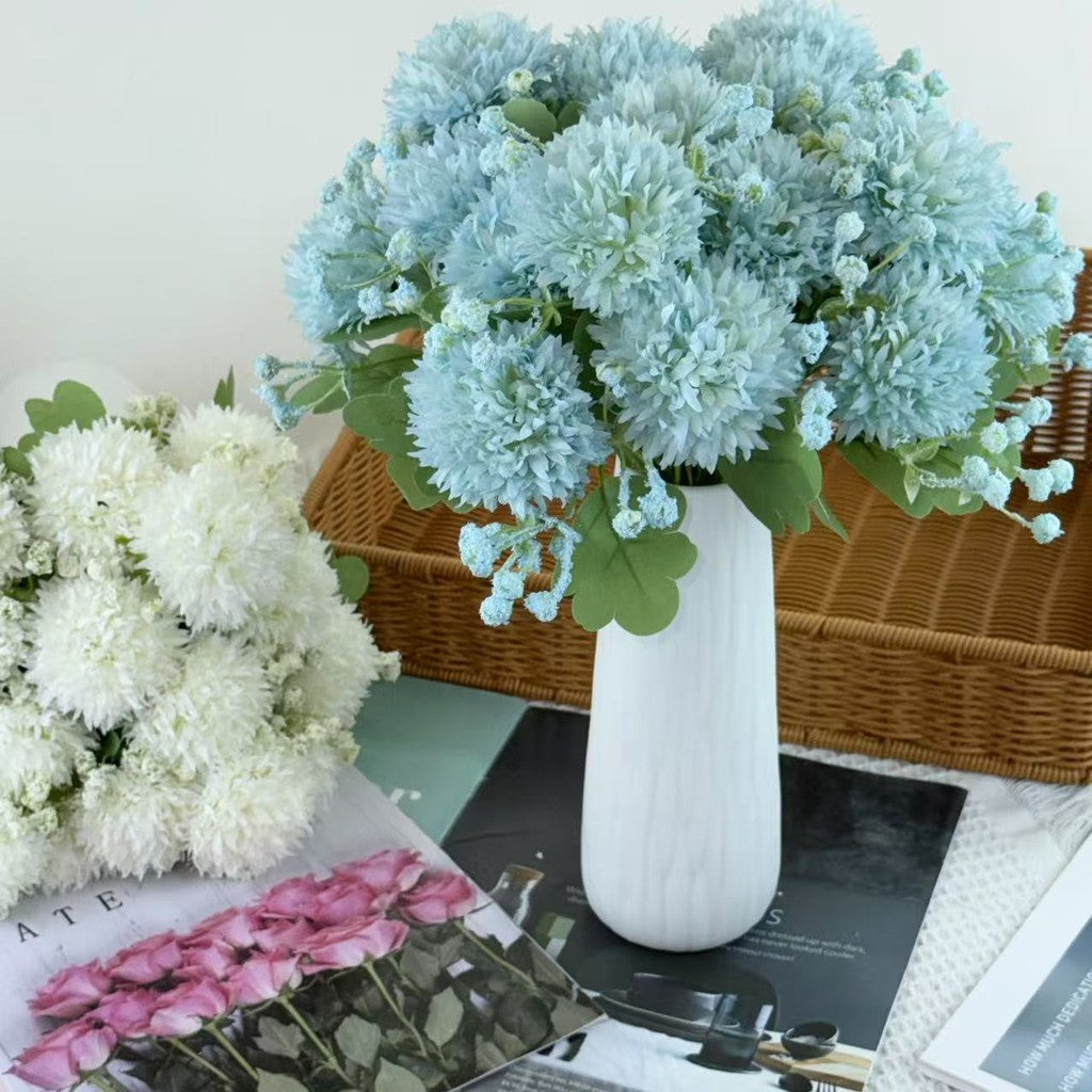 Bouquet bunga BKT 1028 TOU (x5) 5Cbg Bunga POMPOM Artifisial Dekorasi Hiasan Seserahan Buket Palsu