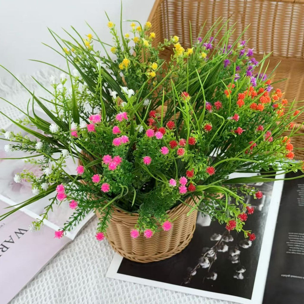 Bouquet bunga BKT 1020 BABYROSE 5Cbg Bunga Mawar Kecil Artifisial Dekorasi Hiasan Seserahan Buket Palsu