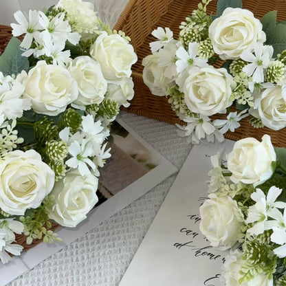 Bouquet bunga BKT 1019 MILO 7Cbg Bunga Mawar Artifisial Dekorasi Hiasan Seserahan Buket Palsu