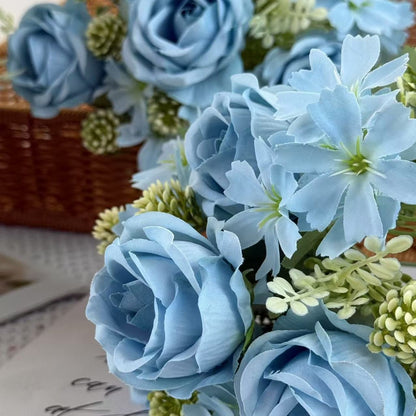 Bouquet bunga BKT 1019 MILO 7Cbg Bunga Mawar Artifisial Dekorasi Hiasan Seserahan Buket Palsu