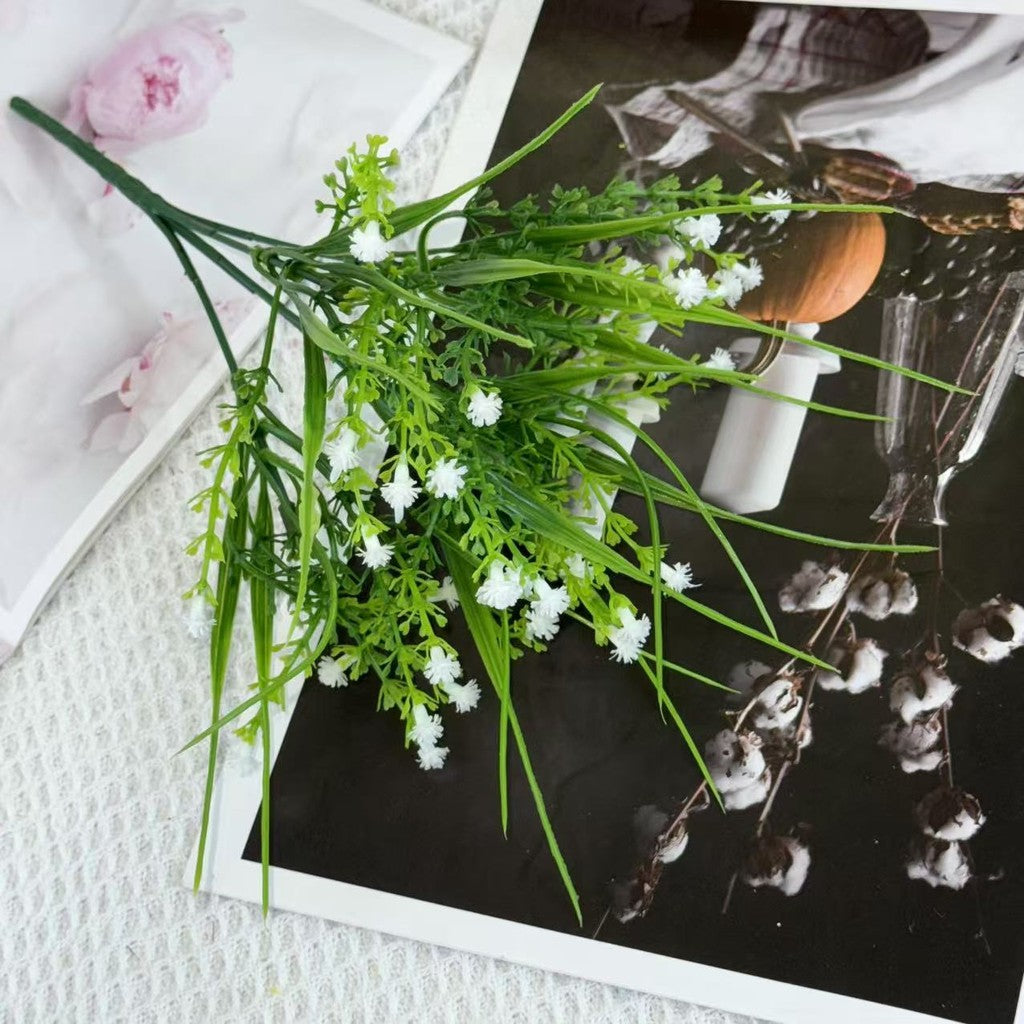 Bouquet bunga BKT 1020 BABYROSE 5Cbg Bunga Mawar Kecil Artifisial Dekorasi Hiasan Seserahan Buket Palsu