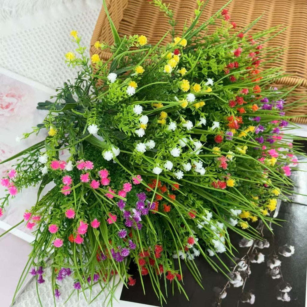 Bouquet bunga BKT 1020 BABYROSE 5Cbg Bunga Mawar Kecil Artifisial Dekorasi Hiasan Seserahan Buket Palsu