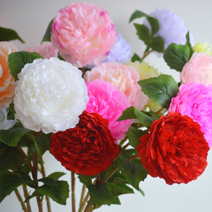 Bunga DUOPEONI 76cm Plastik Tanaman Peony Artifisial Palsu Hias Dekorasi Minimalis Home