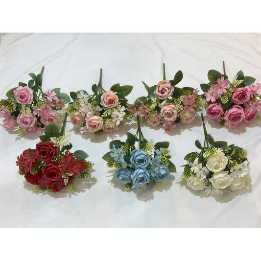 Bouquet bunga BKT 1019 MILO 7Cbg Bunga Mawar Artifisial Dekorasi Hiasan Seserahan Buket Palsu