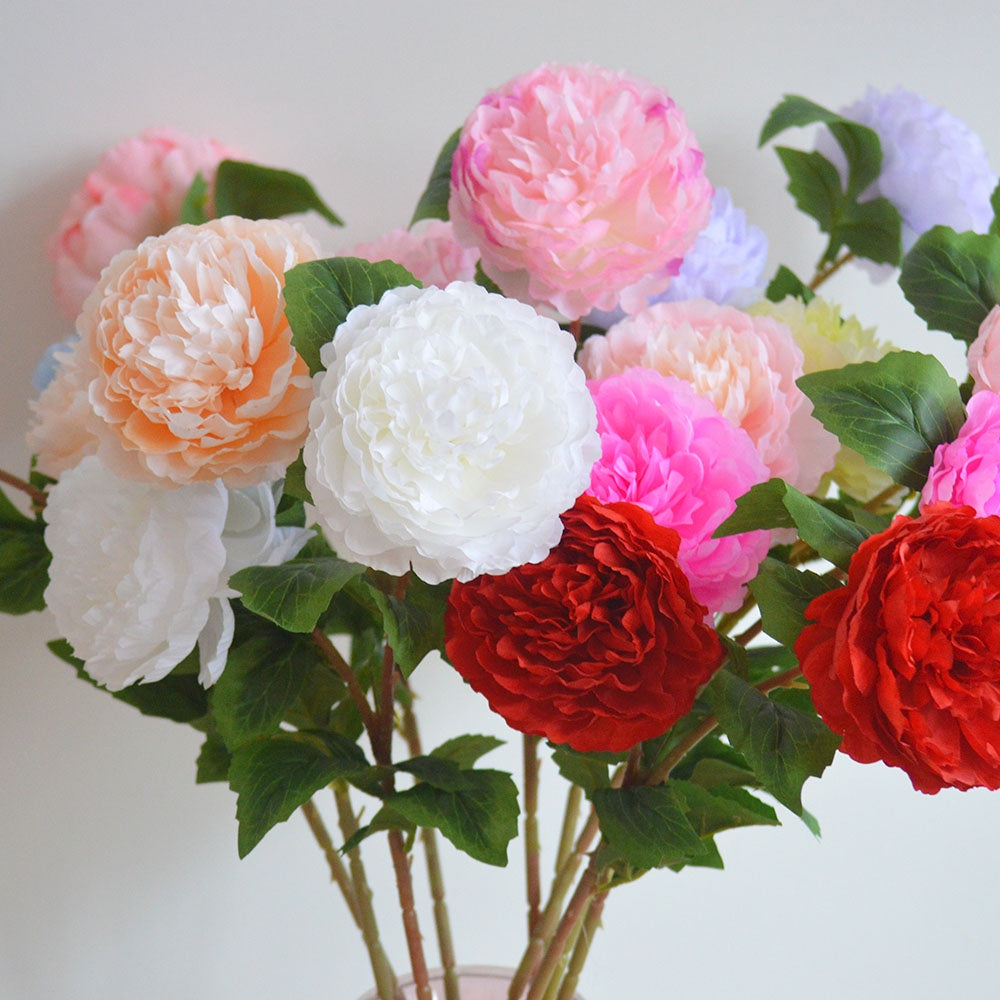 Bunga DUOPEONI 76cm Plastik Tanaman Peony Artifisial Palsu Hias Dekorasi Minimalis Home