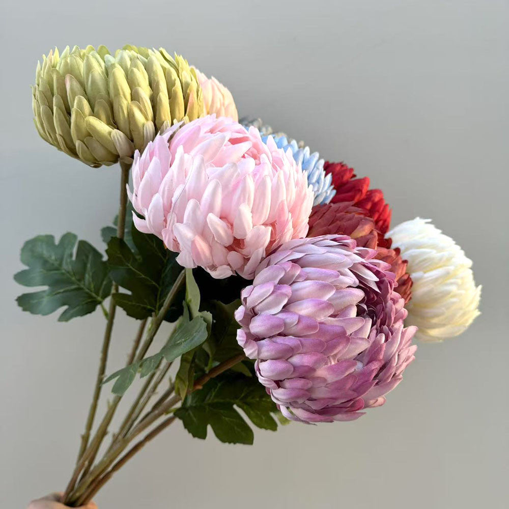 C24 CHRYSANTHEMUM BUNGA Serunai 74CM Diameter 13cm ARTIFICIAL BUAH DEKORASI HIAS RUANGAN RUMAH KANTOR STUDIO