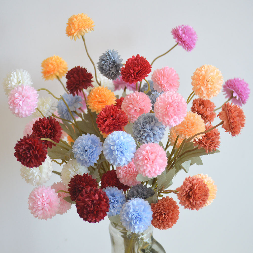 C25 LIMAPOM BUNGA POMPOM 52CM Diameter 5cm ARTIFICIAL DEKORASI HIAS RUANGAN RUMAH KANTOR STUDIO