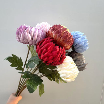 C24 CHRYSANTHEMUM BUNGA Serunai 74CM Diameter 13cm ARTIFICIAL BUAH DEKORASI HIAS RUANGAN RUMAH KANTOR STUDIO