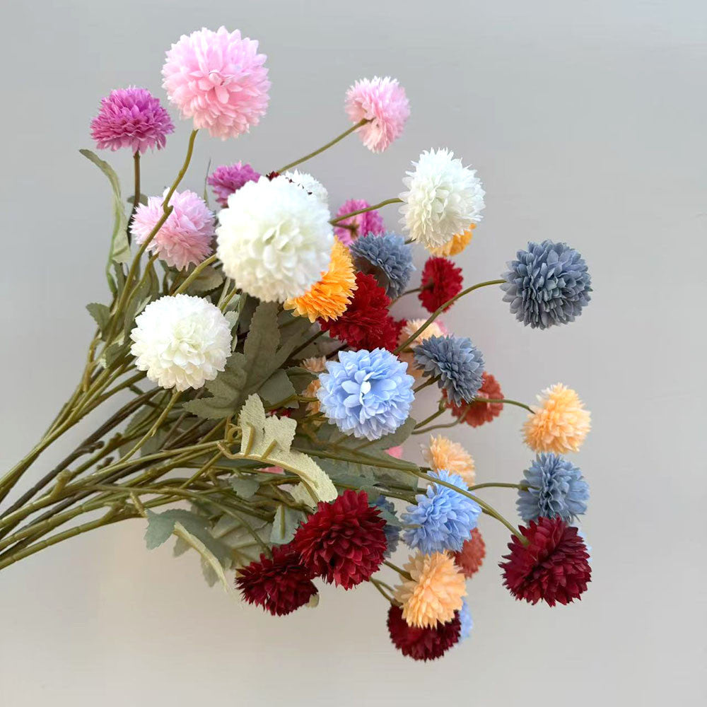 C25 LIMAPOM BUNGA POMPOM 52CM Diameter 5cm ARTIFICIAL DEKORASI HIAS RUANGAN RUMAH KANTOR STUDIO