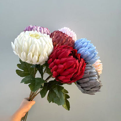 C24 CHRYSANTHEMUM BUNGA Serunai 74CM Diameter 13cm ARTIFICIAL BUAH DEKORASI HIAS RUANGAN RUMAH KANTOR STUDIO