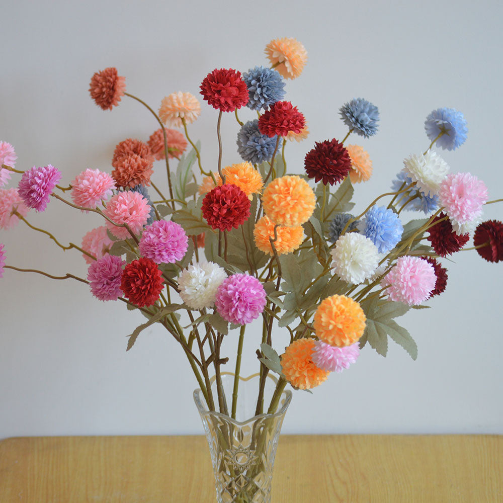 C25 LIMAPOM BUNGA POMPOM 52CM Diameter 5cm ARTIFICIAL DEKORASI HIAS RUANGAN RUMAH KANTOR STUDIO