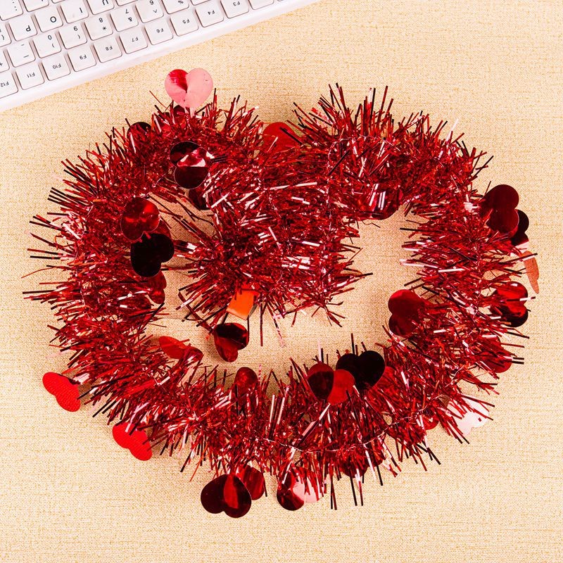 SLINGER 2 Meter Diameter 5cm Single Colored / Mix / Motif Rumbai Garland Tensil Tinsel Metalik Hiasan